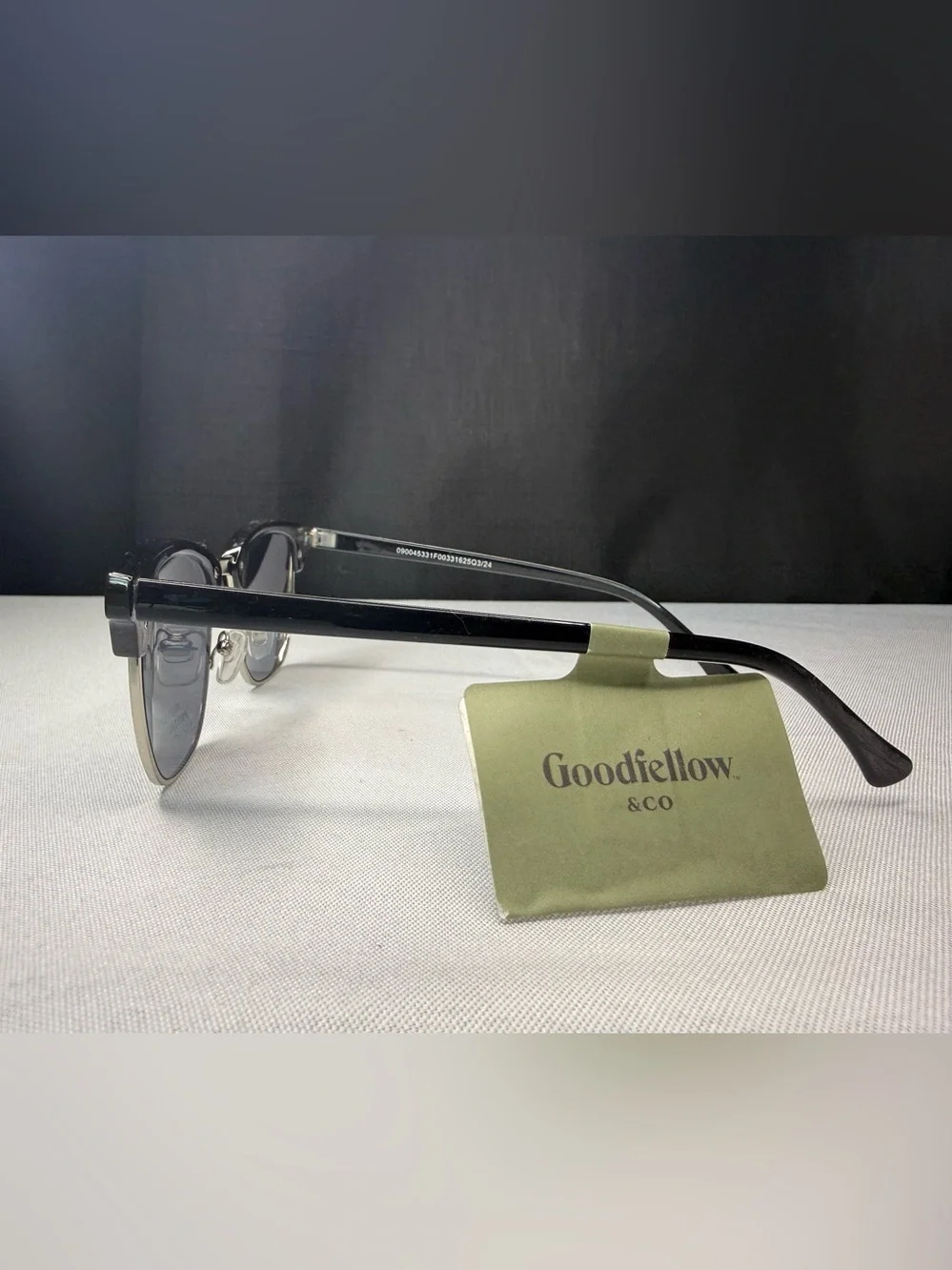Goodfellow & Co Black and Silver Clubmaster Sunglasses NWT